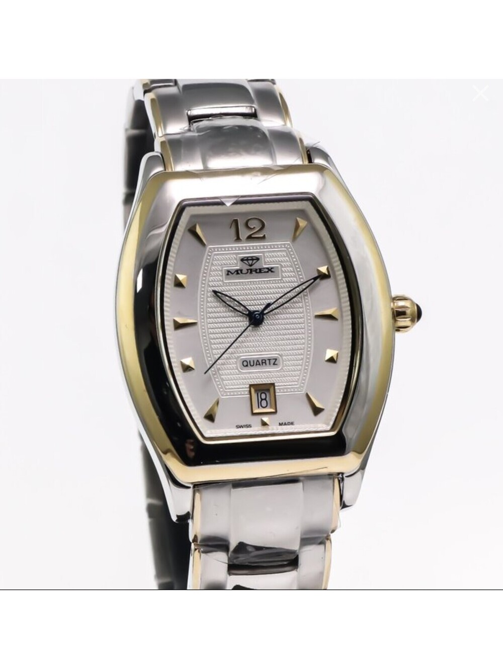 Murex Swiss Watch 45mm White Stainless Steel PVD Gold Quartz